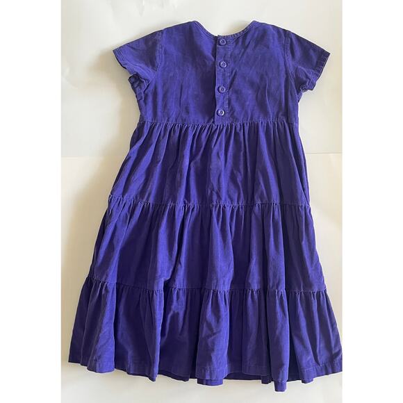 Hanna Anderson Girl's 10 Corduroy Twirl Dress 140 cm Positively Purple - Picture 6 of 6